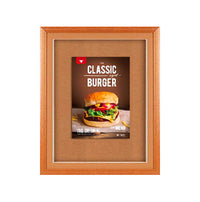 Designer Wood 24 x 30 Enclosed Bulletin Board SwingFrame | Swing Open, Changeable Framing
