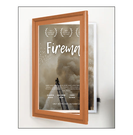 Wood 353 Poster Display SwingFrames 22x28 with Matboard