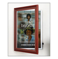 Wood 353 Poster Display SwingFrames 27x39 with Matboard
