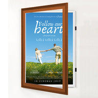 Wood 361 Poster Display SwingFrames 27x39 With Matboard