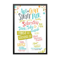 24 x 72 Extra Large Poster Snap Frames 1 1/4" Wide Profile for MOUNTED GRAPHICS 1/8", 3/16", and 1/4" Thick Board Sizes