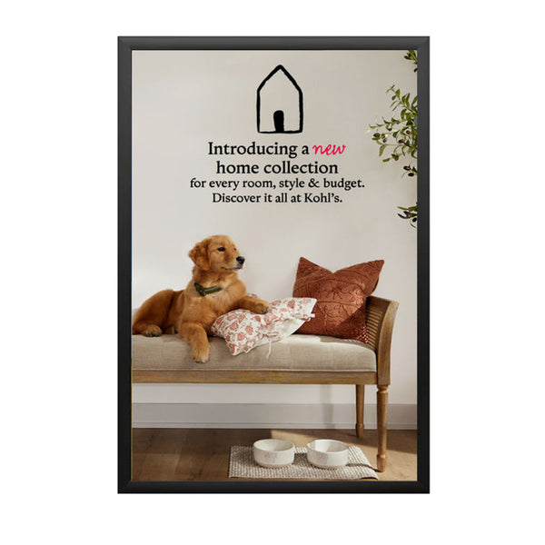 Large 72x96 Frame, Poster Snap Frame | Snap Open 1 1/4" Wide Profile for Mounted Graphics on 1/8", 3/16", 1/4" Thick Boards