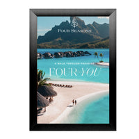 Extra Large 48x96 Poster Snap Frame with Bold 2 1/2" Wide Edge Metal Profile. Snap Open, Quick Change