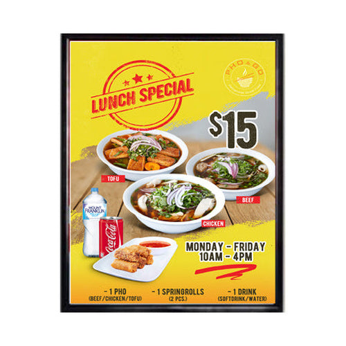 12x20 Frame Beveled Top Load or Side Load Poster Frame Sign Holders