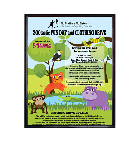 8.5x11 Frame Beveled Top/Side Load Poster Frame Sign Holder Ships