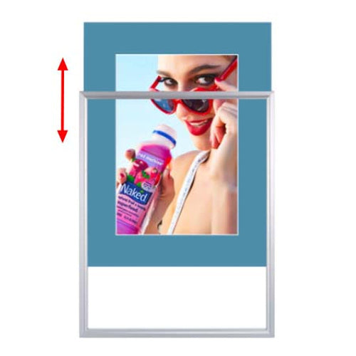 Designer Beveled Slide-In Picture Sign Frames for Posters 24x48 | 4" Wide Matboard