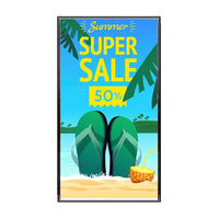 Economy Extra Large 48x72 Frame with Quick Change Beveled Metal Slide-in Poster Sign Frame