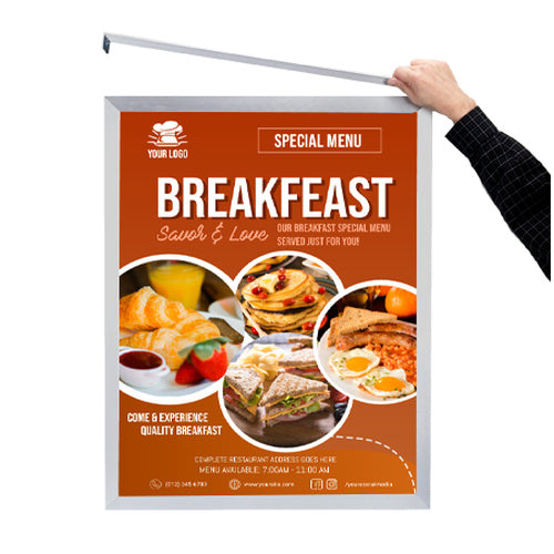 17x22 Frame Euro-Style Top / Side Load - Poster Frame Sign Holder Slide In Frame Design