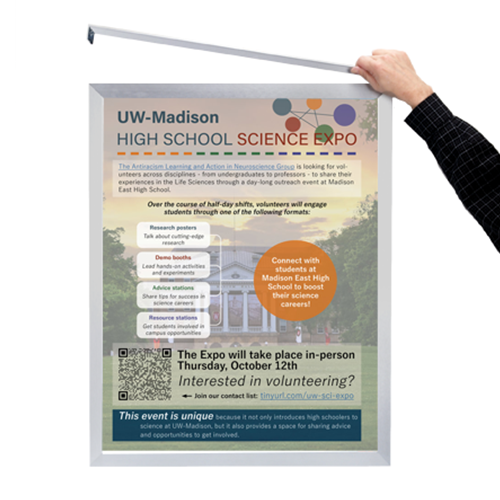 Euro-Style Large 24x48 Frame Top or Side Load - Poster, Sign Holder Slide-in Metal Frame Design