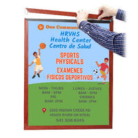 Slide In 11x17 Wood Frame Top Load, Side Load Poster Frame Sign Holder