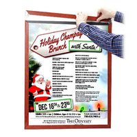 Slide In 16x20 Wood Frame Top Load, Side Load Poster Frame Sign Holder