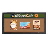 Extra Large Outdoor Enclosed Bulletin Board Display Cases with Header | Radius Edge Corners SwingCase 15+ Sizes
