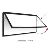 Landscape models of the Extreme WeatherPlus Extra Large cases feature upward swinging doors supported by prop arms.