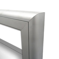 Extreme WeatherPlus Outdoor Enclosed Radius Edge White Dry Erase Marker Boards with Header | 2 and 3 Doors