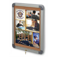 24x36 Elevator Bulletin Boards with Safe Radius Edges | Quick Change, Slim Lockable Lift-Off Frame