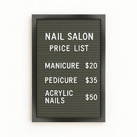 Super Wide-Face Letter Board SwingFrames | Large Bold Metal Frame with Black and Silver Finishes in 7 Sizes + Custom