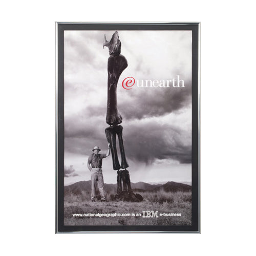POLISHED SILVER 12x12 FRAME with RAVEN BLACK MATBOARD