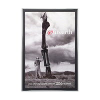 POLISHED SILVER 12x16 FRAME with RAVEN BLACK MATBOARD