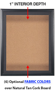 18 x 24 SwingFrame Designer Wood Framed Shadow Box Display Case w Cork Board 1 Inch Deep