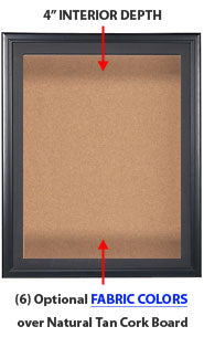 20 x 30 SwingFrame Designer Wood Framed Shadow Box Display Case w Cork Board 4 Inch Deep
