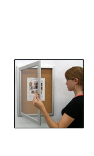 24 x 36 Indoor Enclosed Bulletin Board with Radius Edge Corners