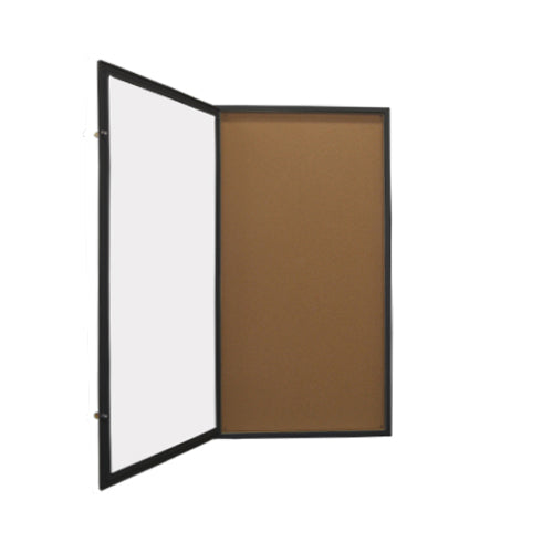 Extra Large Hinged Door for Enclosed Cork Board Display Case | 2" Display Cabinet Wall Depth