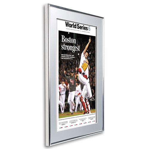 Wall Mount Newspaper Display Frame with Classic Metal Picture Frame Profile
