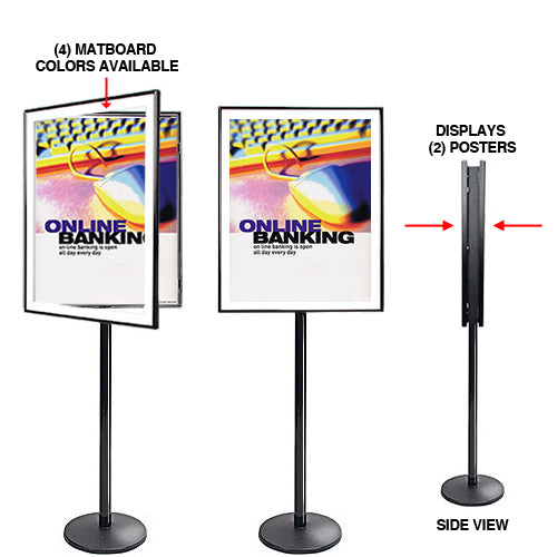 Top Loading AD Poster Display Stands for 22x28 Posters and Signs