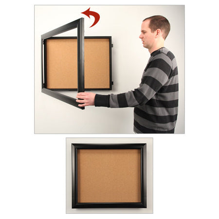 36x48 Designer Frame Shadow Box Display Case + Cork Board 1-Inch Deep –  Displays4Sale