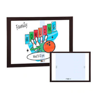 Indoor Dry Erase White Marker Boards with 2 Sliding Glass Doors (Classic Mitered Corner Style)