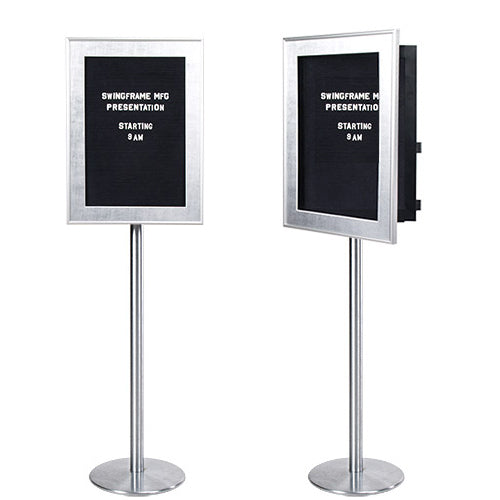 Designer Enclosed Metal Framed Letter Board SwingStands (Single Sided)