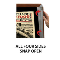 ALL 4 WOOD FRAME RAILS SNAP OPEN FOR EASY CHANGE of POSTERS 30 x 40