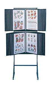 Double Decker Free Standing Flash Art Display | Tattoo Display Stand ...