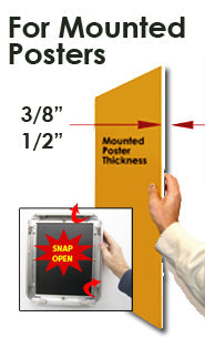 EXTRA-DEEP 20x24 Poster Snap Frames with Security Screws (for MOUNTED GRAPHICS)