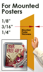 EXTRA-LARGE Poster Snap Frames 24 x 60 (1 1/4" Security Profile MOUNTED GRAPHICS)