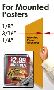 EXTRA-LARGE Poster Snap Frames 24 x 60 (1 3/4" Security Profile MOUNTED GRAPHICS)