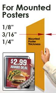 EXTRA-LARGE Poster Snap Frames 60 x 84 (1 3/4" Security Profile MOUNTED GRAPHICS)
