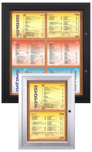 Radius Edge Restaurant Menu Board Display Case