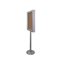 Outdoor Enclosed Bulletin Board Display Stand for Menus, Posters, Signs | Metal Cabinet in 4 Sizes: 8.5x11, 11x17, 18x24, 22x28