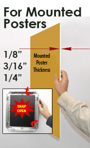 Extra Large Poster Snap Frames 24 x 84 with Security Screws (for MOUNTED GRAPHICS)