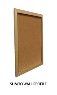 Extra Large Wide Wood 24 x 72 Enclosed Bulletin Cork Board SwingFrames