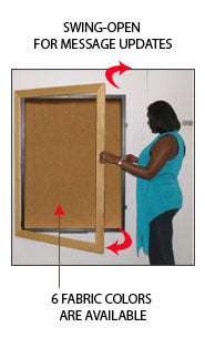 Extra Large Wide Wood Enclosed Bulletin Cork Board SwingFrames