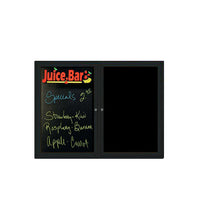 Indoor Enclosed Dry Erase Black Marker Boards 2-3 Locking Doors with Smooth Rounded Cabinet Corners