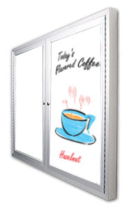 Wall Mount Indoor Marker Boards | Enclosed Whiteboard with Magnetic Porcelain on Steel Writing Surface