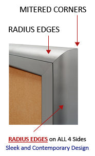 Indoor Enclosed Menu Cases with Header for 11" x 14" Landscape Menu (Radius Edge) Sizes