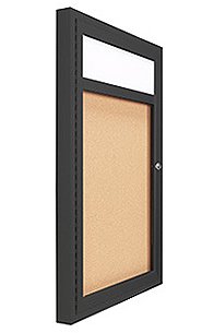 Indoor Enclosed Menu Cases with Header for 8 1/2" x 14" Portrait Menu Sizes (Radius Edge)