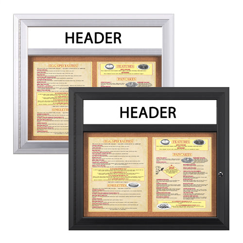 Indoor Restaurant Displays with Header and Lights | For 11x14 Menus ...