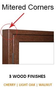 Indoor Enclosed Wood Framed Dry Erase Marker Board Display Case with Header (White Board)