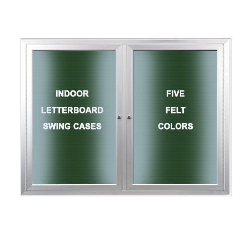 Indoor LED Lighted Enclosed Letter Boards | Multiple Doors | 2 and 3 Door Display Cases