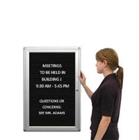 Indoor Enclosed Letter Boards with Rounded Corners